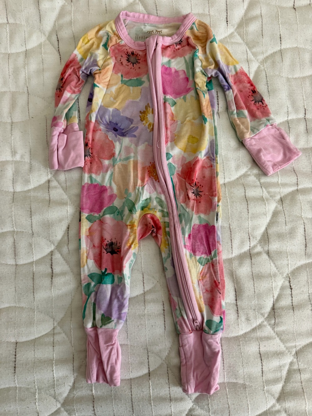 Little Sleepies Zippy Floral Pajamas NB